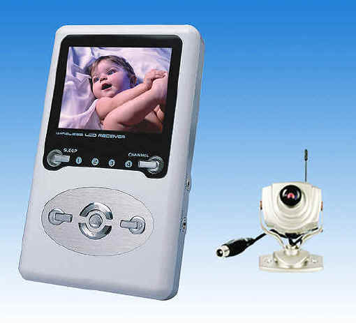 Microtelecamera wireless senza fili 4 canali 2.4 GHz con ricevitore monitor tascabile portatile